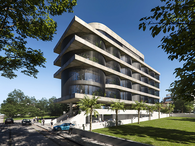 Imagine Studio - http://www.imagine-studio.net
We are showing one of our latest projects, located in Cyprus. It includes several images of office building.

The software used is 3Ds Max plus Corona renderer.

Please feel free to share with us your opinion.
