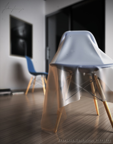 Eames Chair Detail.