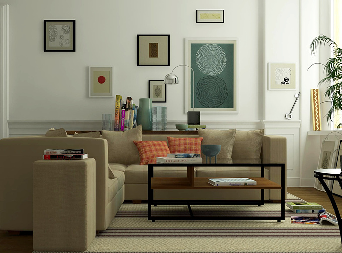 Living room .. All modeling by me .. Used "Max 2011 .. Mental ray .. Photoshop CS3