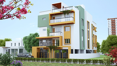 Apartment elevation in bangalore india