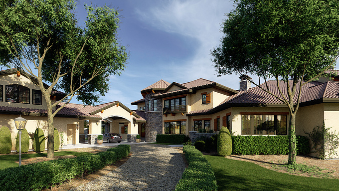http://www.bobby-parker.com
Spanish Style 3D Architectural Rendering. Modeled in Revit and rendered in 3DSMAX, using V-Ray.