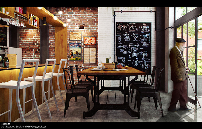 Restaurants interior View 2
Software's : 3D Max , Vray and Photoshop
