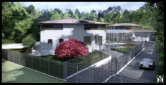 Restaurant and residential project in Biassono (Monza, Italy).