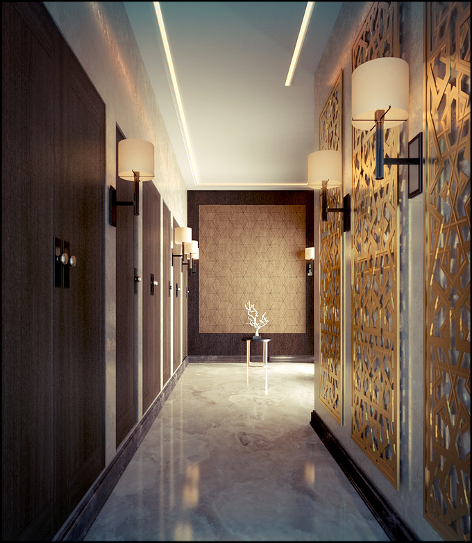 That is another image of the same lobby project. As usually 3DS Max and Vray used.