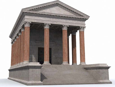 Roman pseudoperyptere temple