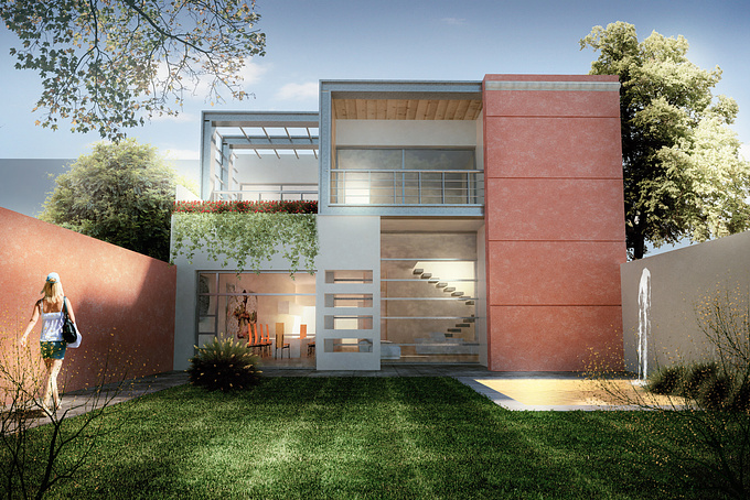 3dstormlight - http://www.3dstormlight.com
front view of a home in mexico