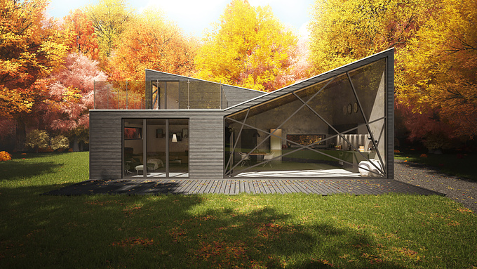  - http://
Hi all.

Here you have my latest project ! 
I like the colours of autumn, and wanted to implement them with some modern architecture.

Hope you like it ! 
















High res images
