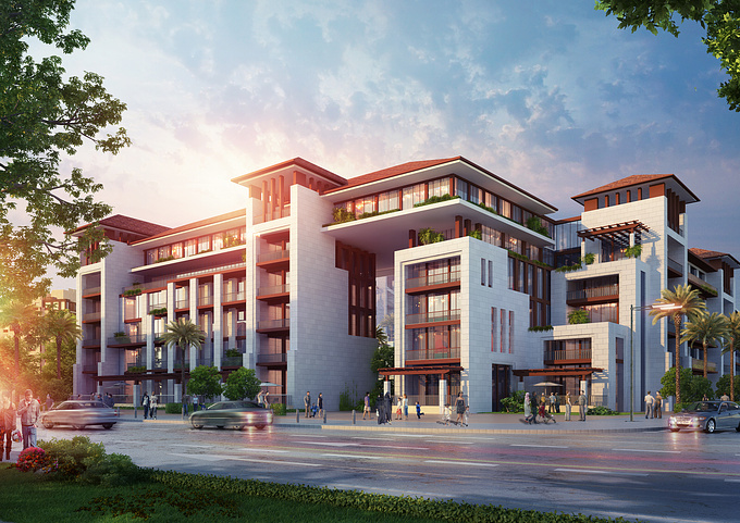  - http://
A Proposal for Motor City Residential Development  in Dubai  Done in Max 2014, Vray, PS