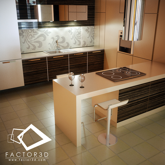 Factor3D - http://www.factor3d.com
A kitchen model from sketchup rendered in Octane. HDRI+some photometric lights.