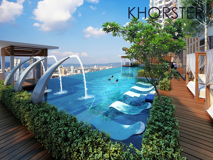  - http://
An infinity swimming pool of a development in kuala lumpur, malaysia. We provide oversea visual rendering and animation video services. kindly visit to our website for more information www.khorster.com