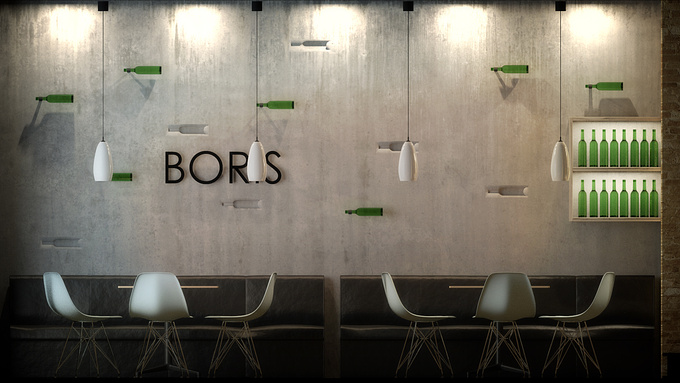 http://attilabalogh.eu
Conception for a wine bar design located in the centre of Budapest. Image made with Blender/Cycles.