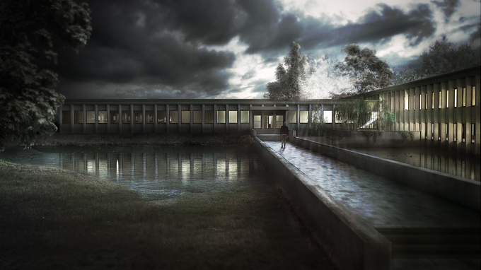 Personal project, visual of an old laboratory  nearby. 
building 3d, the rest is PS.

Software used: 
3ds max
Vray
Ps