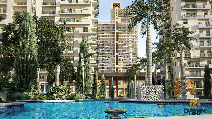 Dawn Digital Hong Kong Limited - http://www.dawncg.com
Exterior Pool Render for residential project