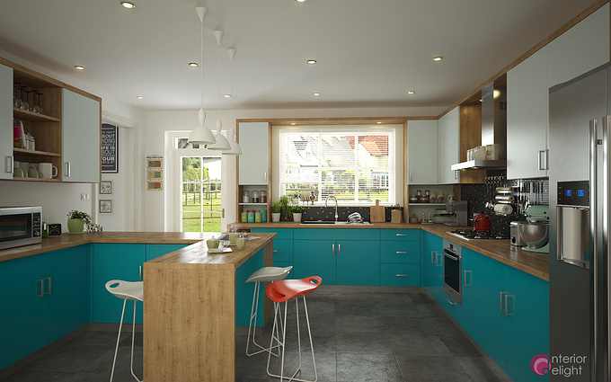 Personal take on a cozy family kitchen. 

Rhino4, Vray, Photoshop