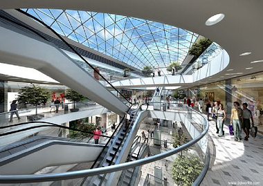 shopping center interior