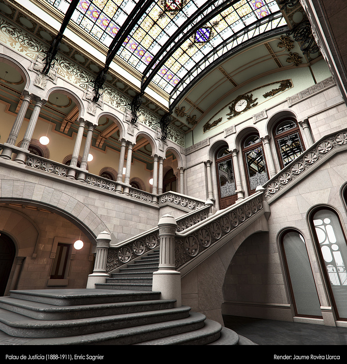 Hello everybody.

This is my first work in Vray. These are the Law Courts in Barcelona (1908) by architect Lluís Sagnier. Done as final project in a Vray course. Hope you like it!

All coments are appreciated.