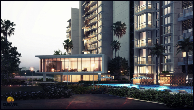 Dawn Digital Hong Kong Limited - http://www.dawcg.com
3D Clubhouse Render for Group Housing Development in India