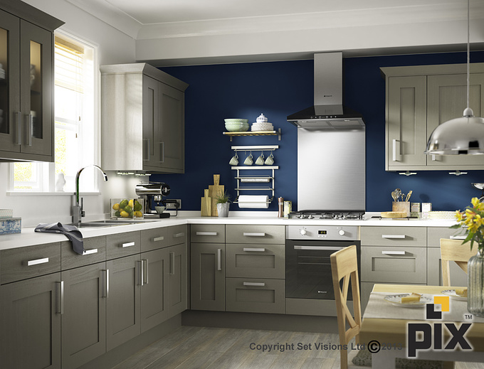 Set Visions - http://www.setvisionspix.co.uk/
This CGI Kitchen was created for a leading DIY Reayailer and is only a small example of the CGI images we produced for their new product launch. Our set designer and stylists were responsible for all the creative production designing all the room layouts and the interior design of the room decor.