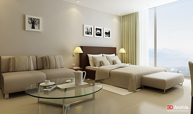 Hotel bedroom interiors