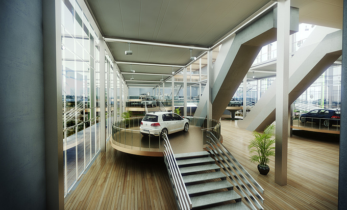 Sami3ddstudio
Title: " Car Showroom" By Sami Hassanine
Hi all this is my old commercial project. One modern Car Showroom with minimal decoration. I tried to give a natural lighting look... I hope that you like it... Comments are always welcome to improve my final result.
Software:Arcicad - 3ds Max - Ps - AE