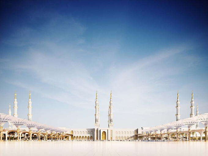 http://renderingofarchitecture.com/architectural-visualisation-medina-mosque
Three years ago we did this architectural visualisation of the extension of the prophet's mosque in Medina but we couldn't share until now. Do you think they still work?