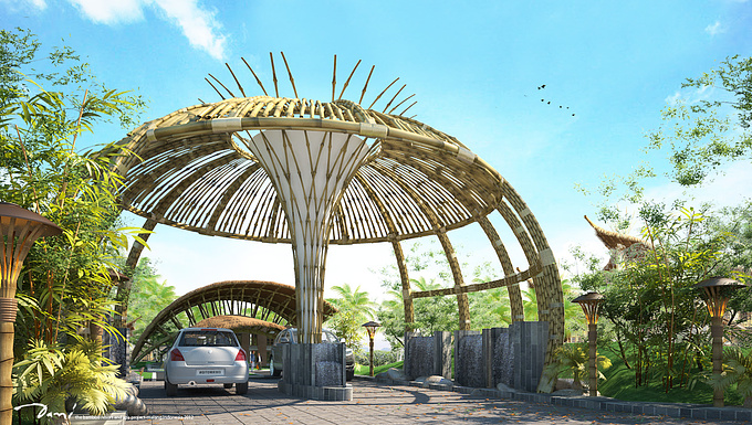 mooi design studio
bamboo villa gate