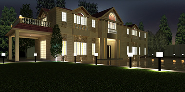 Residential villa( night scene )