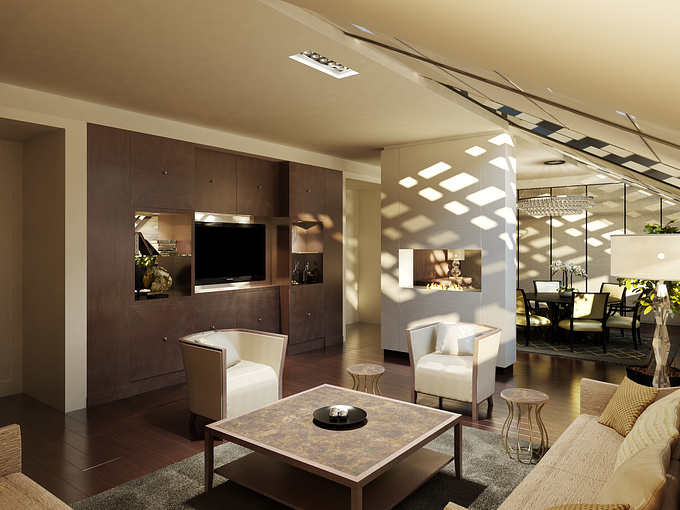 3DFi - http://www.3dfi.fr
Image pulled by a series for a complete apartment in Vienna