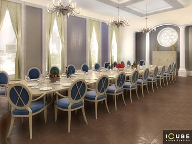 Visualization of a diningroom in Baku