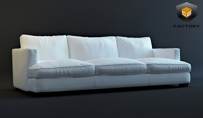 High poly couch 3D model for http://realizestudio.com.au/