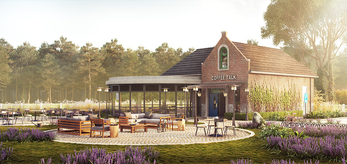 Hi all , 
Here is my recent work I Created in last couple of weeks . Visualization of Exterior project  " Coffee talk".
I used software's  3dsmax, Vray, Forest pack pro and Post production  Photoshop .
Hope you like this .
Thank You