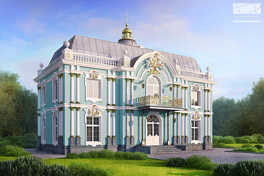 Visualization of a classical mansion.