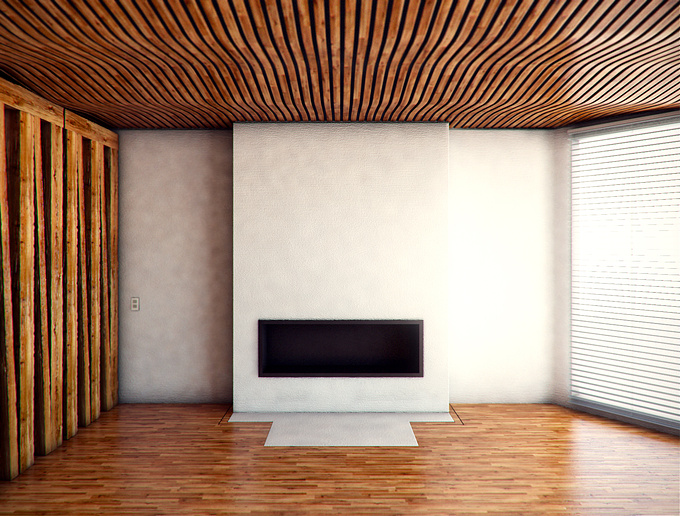 personal work - 
 personal work
 
 N/A
 3DS Max 2011 Design - Mental Ray

 

Here's a living room that I've seen in a photograph... will post a scan of that soon.  I'm at a point where I need to work on details and populate the space with furniture, but got side-tracked by lighting methods before I could finish modeling.
 
I noticed that the interior looked better when no sky portals and MR sun / MR sky was used for lighting.  As soon as I placed sky portals on my window openings, I had harsh unrealistic shadows and an overly blue tone filled the room.  I realized that I can mount images to the portals and use warm filters to get rid of the blue light, but tried that and the solution was still less accurate than without sky portals.  I also tried adding portals, but turned down their multiplier so they would have less contribution, but the quality of he lighting was still not as good as without sky portals.
 
The down side to this method is that the fg solution is typically much blotchier (as you can see in the render).  Does anyone have a really accurate/unconventional method for rendering interiors in MR? 
 
