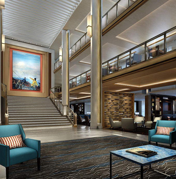 http://www.jg-art.com
Shot of the Atrium for Viking's new ocean cruise line. Design was by Rottet Studios, art direction by John Slowsky Virtual Illustration. 

Thanks for looking!

-Jason Godbey
