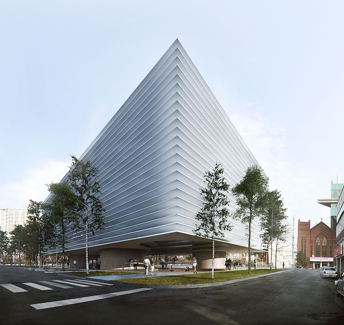 AndRe
3D Render visualization for this Library in Korea