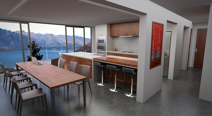 Queenstown House
Designed by CHRIS NORMAN ARCHITECTURE LTD.
Software: Archicad, 3d max, Vray, Photoshop