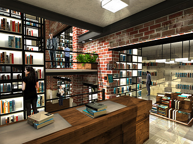 Bookstore - renovating an old building in tehran -