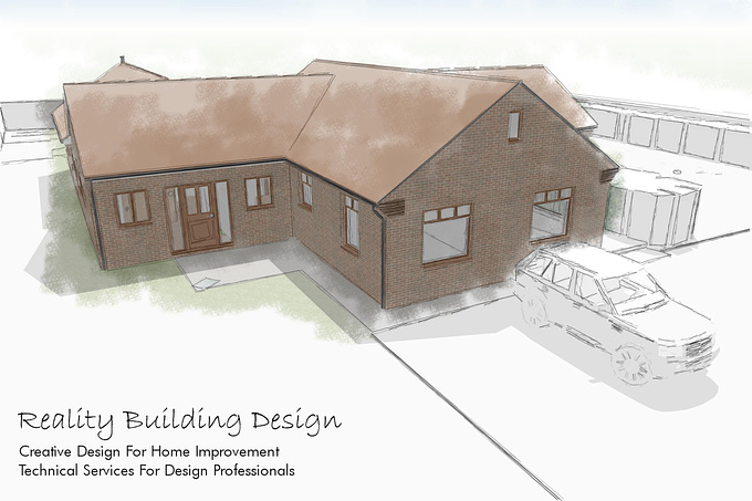 Reality Building Design - http://www.realitybuildingdesign.co.uk
a watercolour style render using "the Dennis Method"