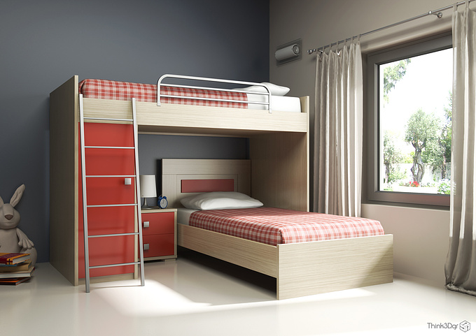 http://www.think3d.gr
Children Bedroom Furnitures. Hope you like it!