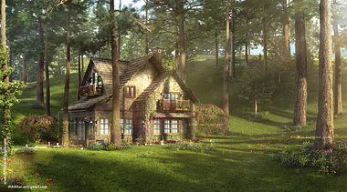 The Firefly Cottage : Day view.