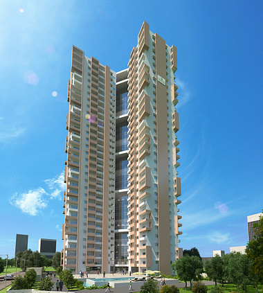 Rendering of Residential Tower in Bangalore, India