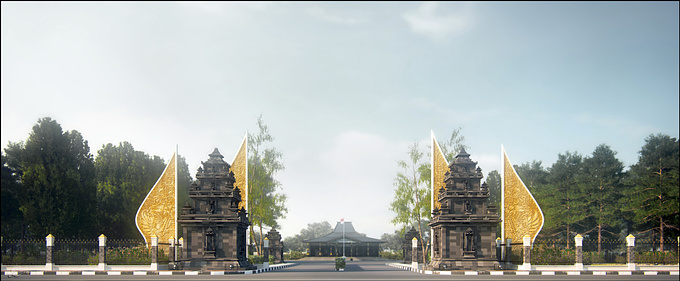scanlinestudio - http://www.scanline-studio.blogspot.com
 scanline studio
 
 Pemkab. Wonosobo
 3D Max - vray - Magic Bullet - Photoshop


Wonosobo is the regency in Central Java city which has The oldest temple in Central Java, the Dieng temple. Therefore, Wonosobo will make his city as the city of ancient and religious.
It is the gateway to the pavilion regent. There are have Pendopo as Multifunction Room and home office of the regent. Environtment of pavilion regent will be landmark city; city parks, signage, etc.

feel free to CnC
best regards