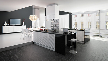Louver-style kitchen concept