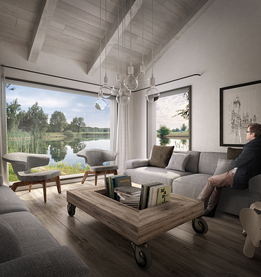 3D Architectural Visualization - Lake House