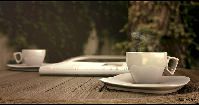 Cappuccino : "Black as the devil, hot as hell, pure as an angel, sweet as love."

3Ds Max + VRay + PS