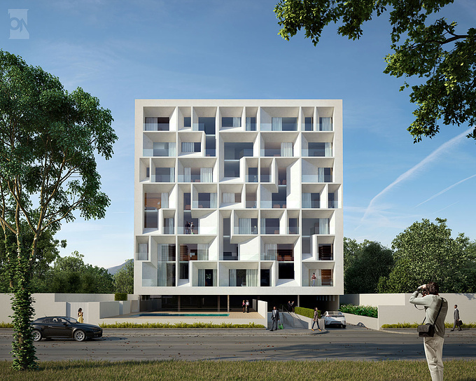 Polynates - http://www.polynates.com
Project: Monologue, an apartment building located in Ghana
Client: Predios Group 
CGI: Polynates