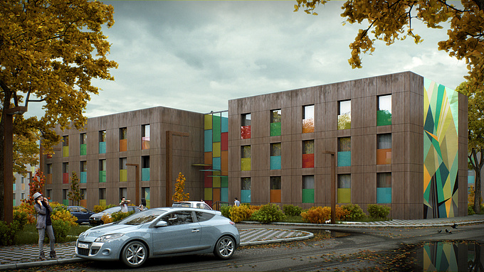 cgstan - http://cgstan.ru/
Russian social residential building. Project by Neoka architects. 3dsmax, vray, fusion.

My first submission in this site.