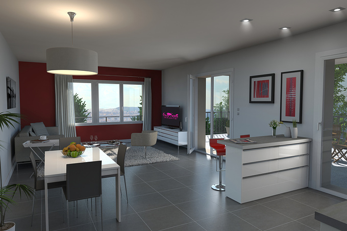 A futur living room near Lyon. modo 601