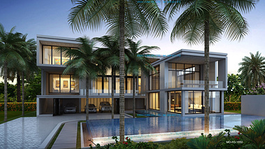 Thai Modern Style House, Three Storey Home Plans