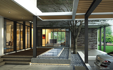 House Design Tropical resort , Terrace Perspective